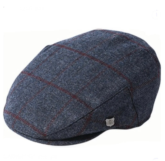 Failsworth - Cambridge - British Merino - Flat Cap - #269 Navy Burgundy