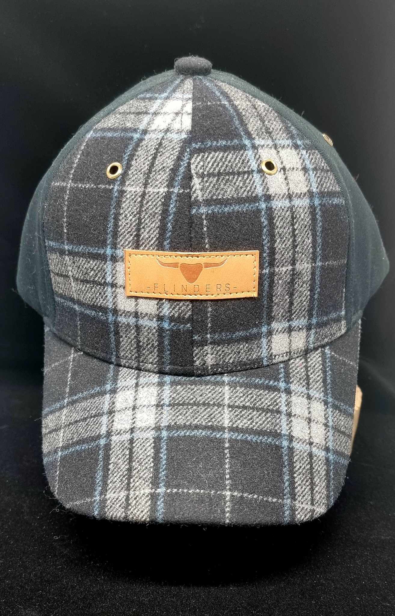 Flinders Wool Blend Check Fleece Lined Cap
