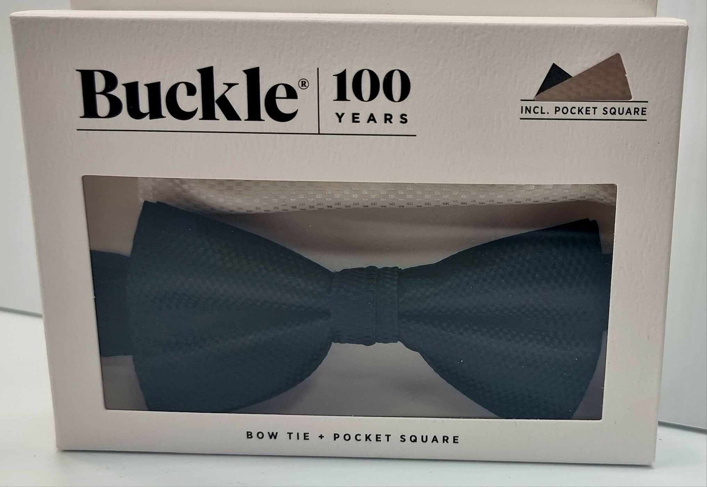 BUCKLE Bow Ties with White Pocket Square