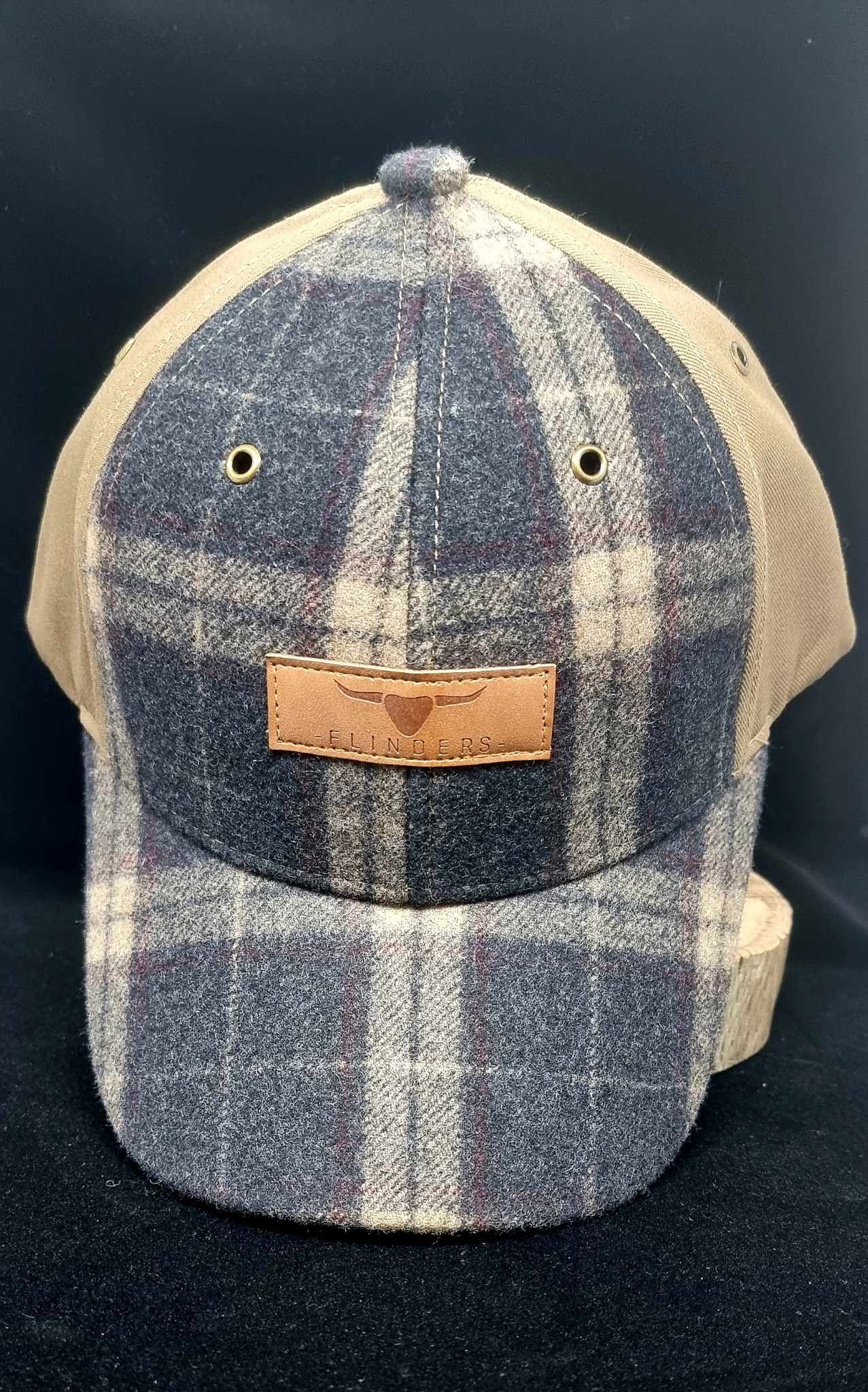 Flinders Wool Blend Check Fleece Lined Cap