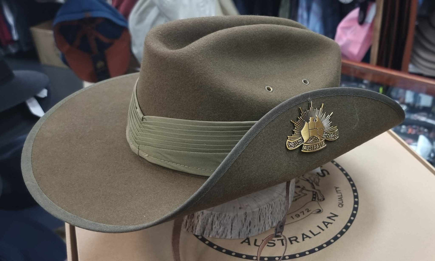 Statesman Military Slouch Hat - Khaki