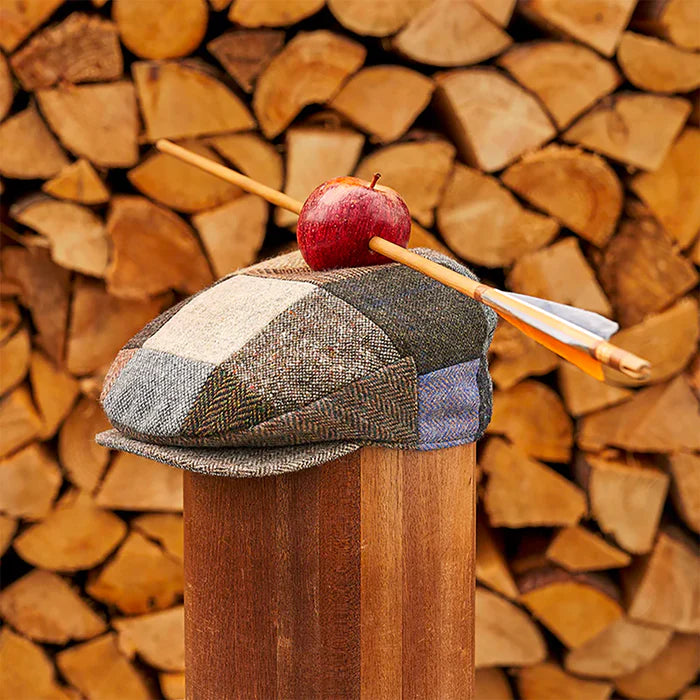 Hanna Hats of Donegal Vintage Cap Patchwork Tweed
