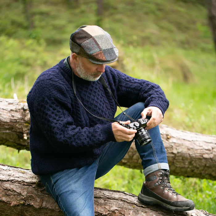 Hanna Hats of Donegal Vintage Cap Patchwork Tweed